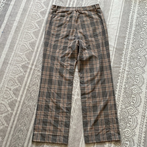 Reformation Franklin Pant in Beige Red Tartan - Picture 11 of 16